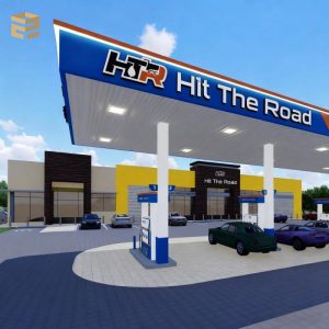 Gas Station Signboard Light Box