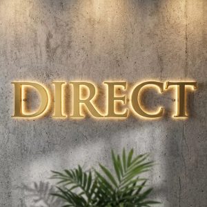 LED Backlit Text Sign