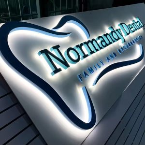 LED Backlit Text Sign