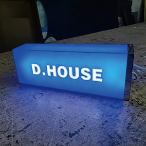 L‑Shaped Corner Acrylic Light Box, Full Illuminated Storefront Sign