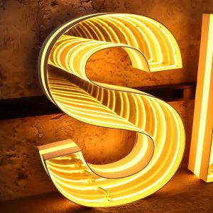 3D Abyss Channel Letters Infinite Depth Hollow Backlit LED Signage