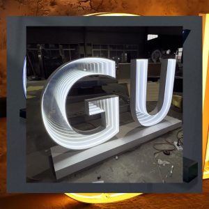 3D Abyss Channel Letters Infinite Depth Hollow Backlit LED Signage